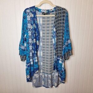 Tolani Collection‎ Women's Size Large Open front waterfall style lightweight
